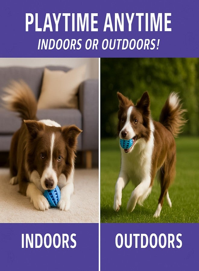 PRIMEWAVE Durable Rubber Ball Dog Toy – Chew-Resistant, Bouncy & Safe | 7cm Interactive Pet Play Ball for Medium & Small Dogs | Color Blue - Image 5